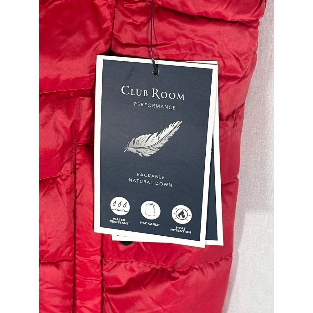Club Room Men's Down Packable Puffer Vest,‎ Red, Size M, NWT - Picture 3 of 7